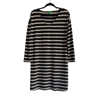 Blank and white striped long sleeve dress by DIP
Size Large